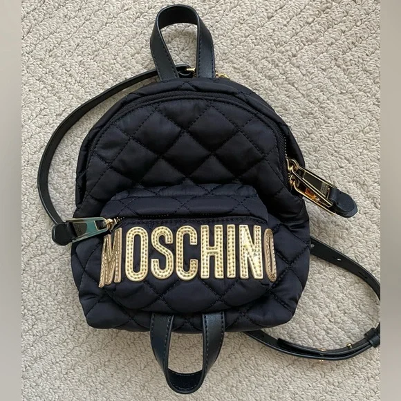 Mini Quilted Moschino Quilted Nylon Backpack Moschino Quilted
